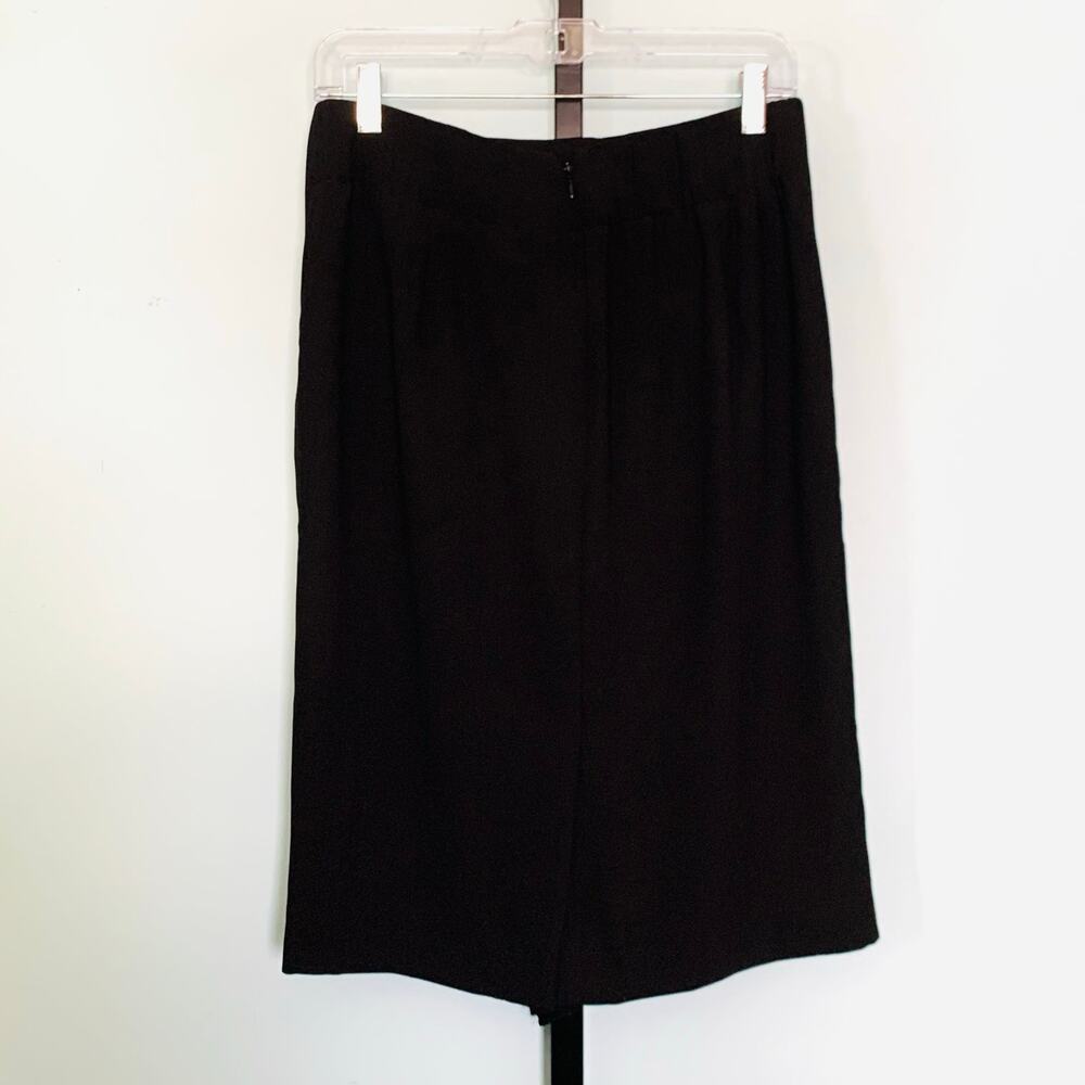 J. Crew Black Ruffle Pencil Skirt in 365 Crepe Size 4 - Picture 3 of 7